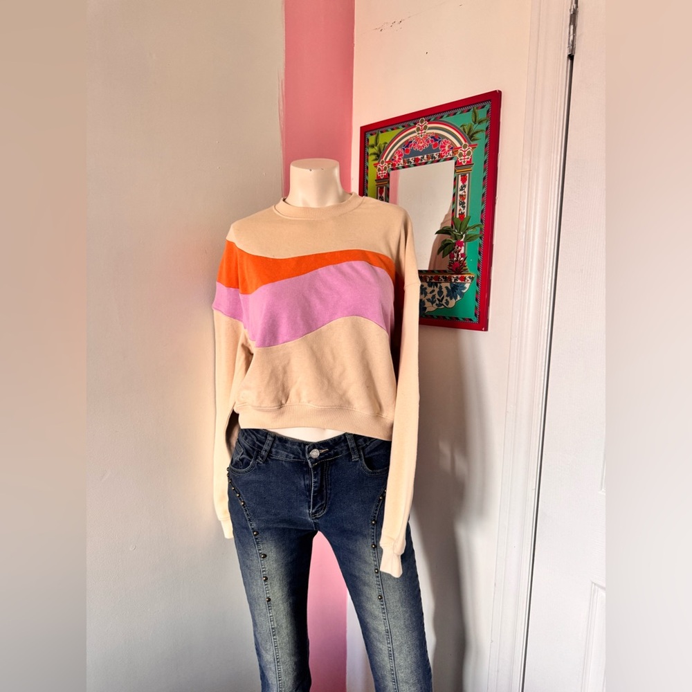 Colorful Wave Pattern Sweater